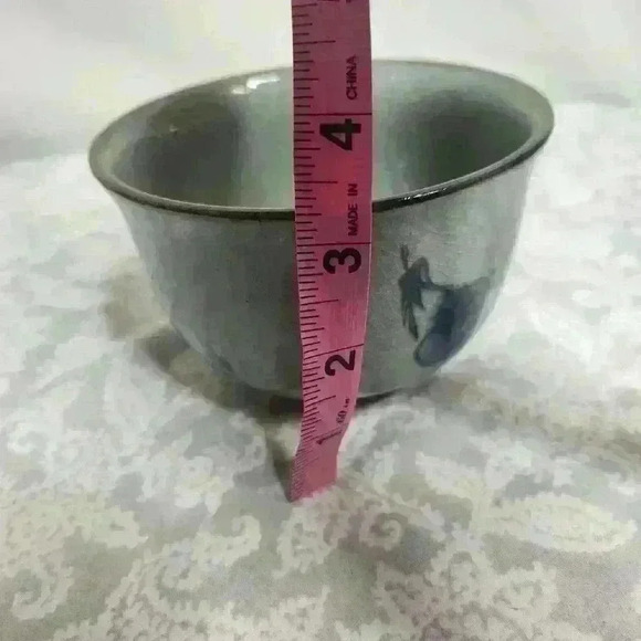 Vintage Japanese ARITA PORCELAIN Blue Gray 5" Rice Bowl - Picture 4 of 6